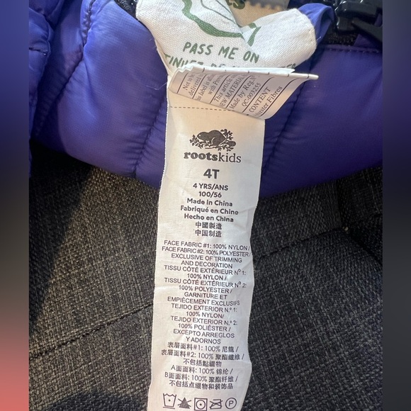 Toddler Roots Reversible Fall Jacket - Size 4T - Picture 5 of 5